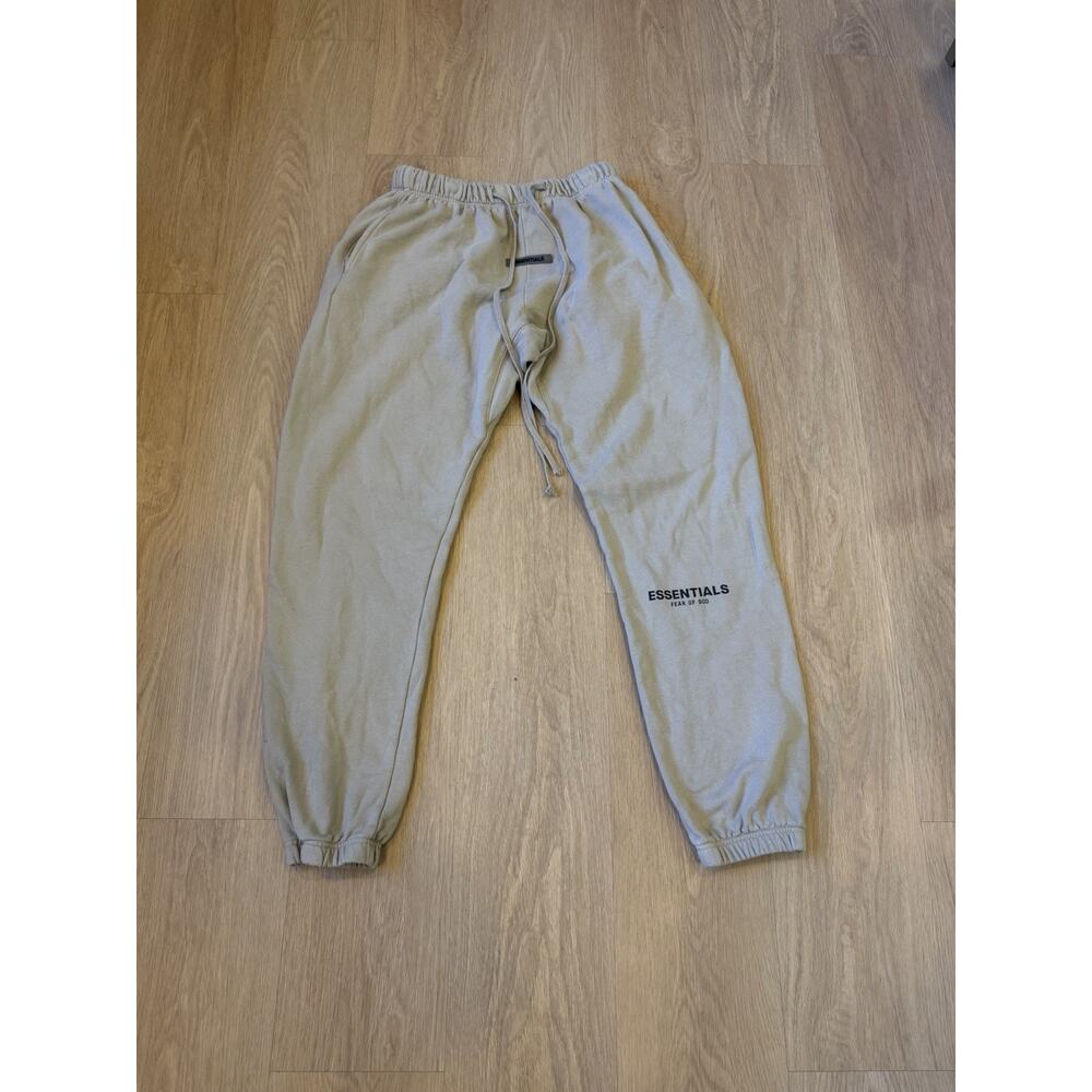 Fear Of God Essential Sweatpants “Tan” Size L tan men’s drawstring 100% Cotton
